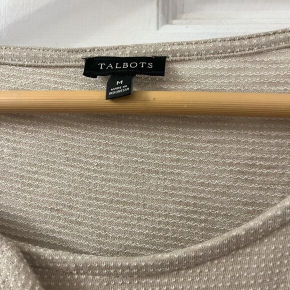 Talbots Beige Bow Detail T-Shirt – Size Medium, EUC - Picture 7 of 7